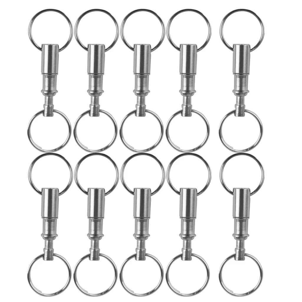 10Pcs Detachable Quick Release Key Chain Keyring Lock Holder