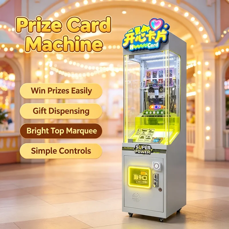 Family Entertainment Trading Card Push Unit, Pika TCG Game Machine, Coin Payment Gear for Indoor Game Plaza Customized