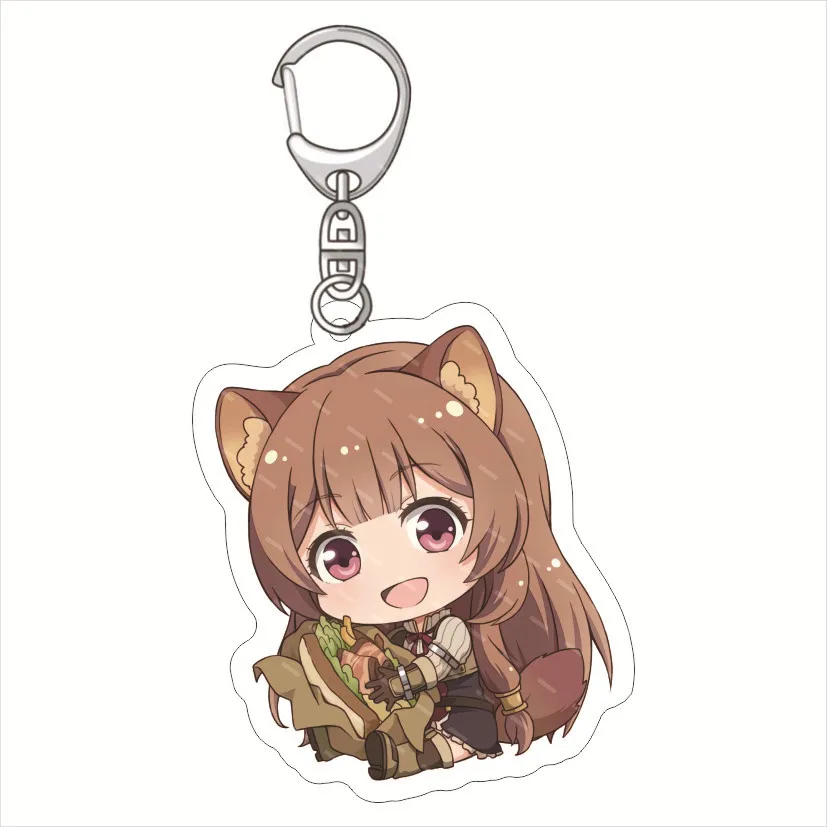 Anime The Rising of the Shield Hero Acrylic HD keychain Naofumi Iwatani Figure Pendant Decor Cosplay Gifts About llavero 6cm