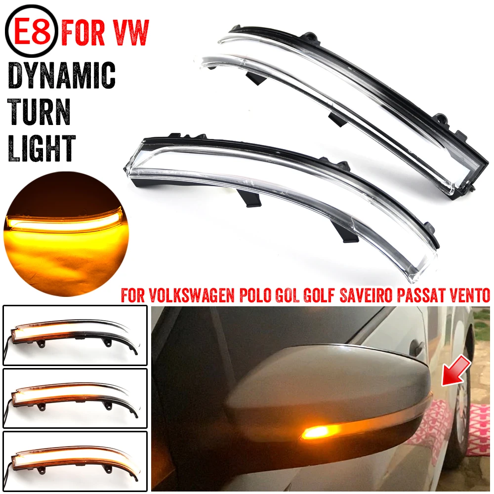 

LED Side Mirror Dynamic Turn Signal Light For VW Passat B7 Vento Golf MK4.5 Polo Saveiro Voyage G5 G6 G7 G8 Suran