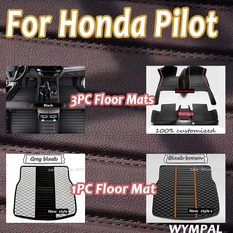 

Luxury Custom Fit Automotive Car Floor Mats For Honda Pilot 2016 2017 2018 2019 2020 2021 2022 Luxury Leather Full Coverage Mats