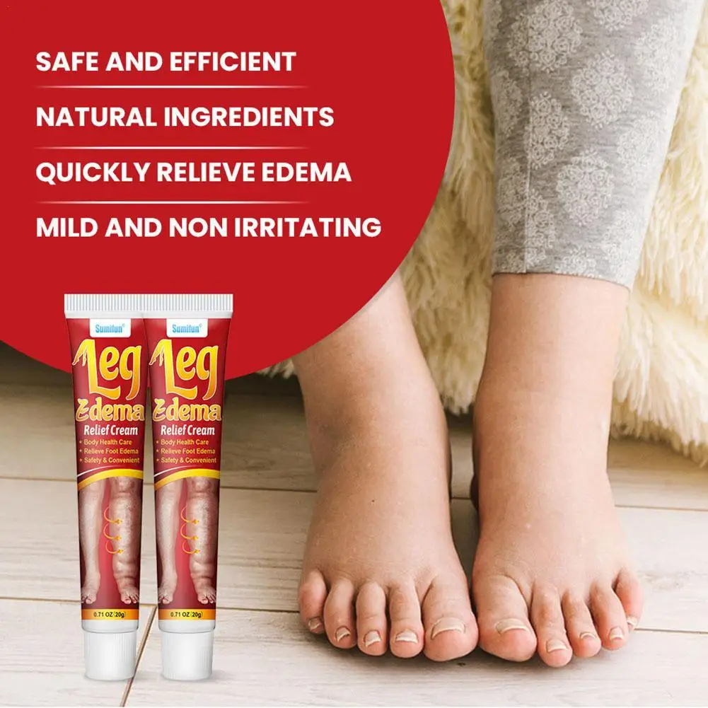 20g Leg Relief Cream for Circulation Relieve Foot Edema Massage Cream for Swollen Legs and Ankles Body Health Care