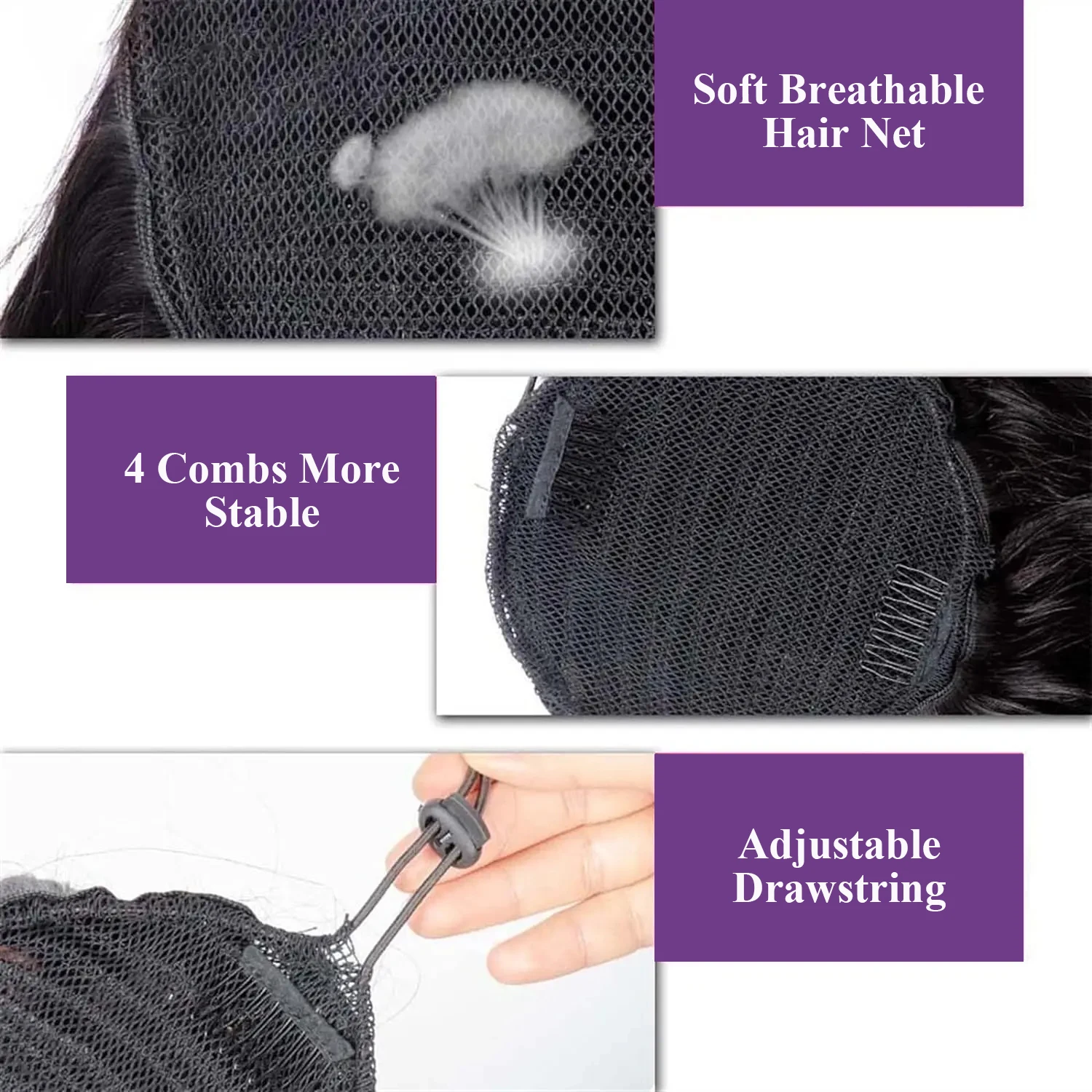 26 "ذيل حصان تمديد الرباط طويل غريب مستقيم البرازيلي الشعر البشري ذيل حصان الطبيعي لينة كليب في الشعر ذيل حصان تمديد #4