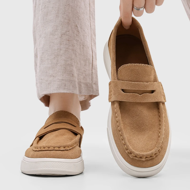Brand Classic Men Loafers European American Casual Lightweight Comfortable Business Commuting Shoes Outdoor Hiking Shoes Men