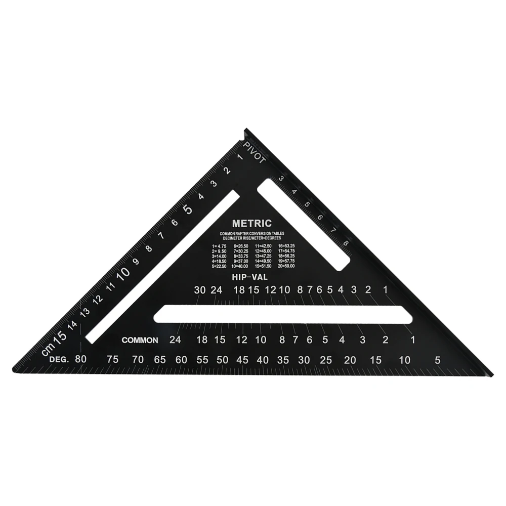 7inch Aluminum Alloy Square Ruler Woodworking Measuring Tools Angle Protractor Gauges Speed Metal Metric Gauging Measurement