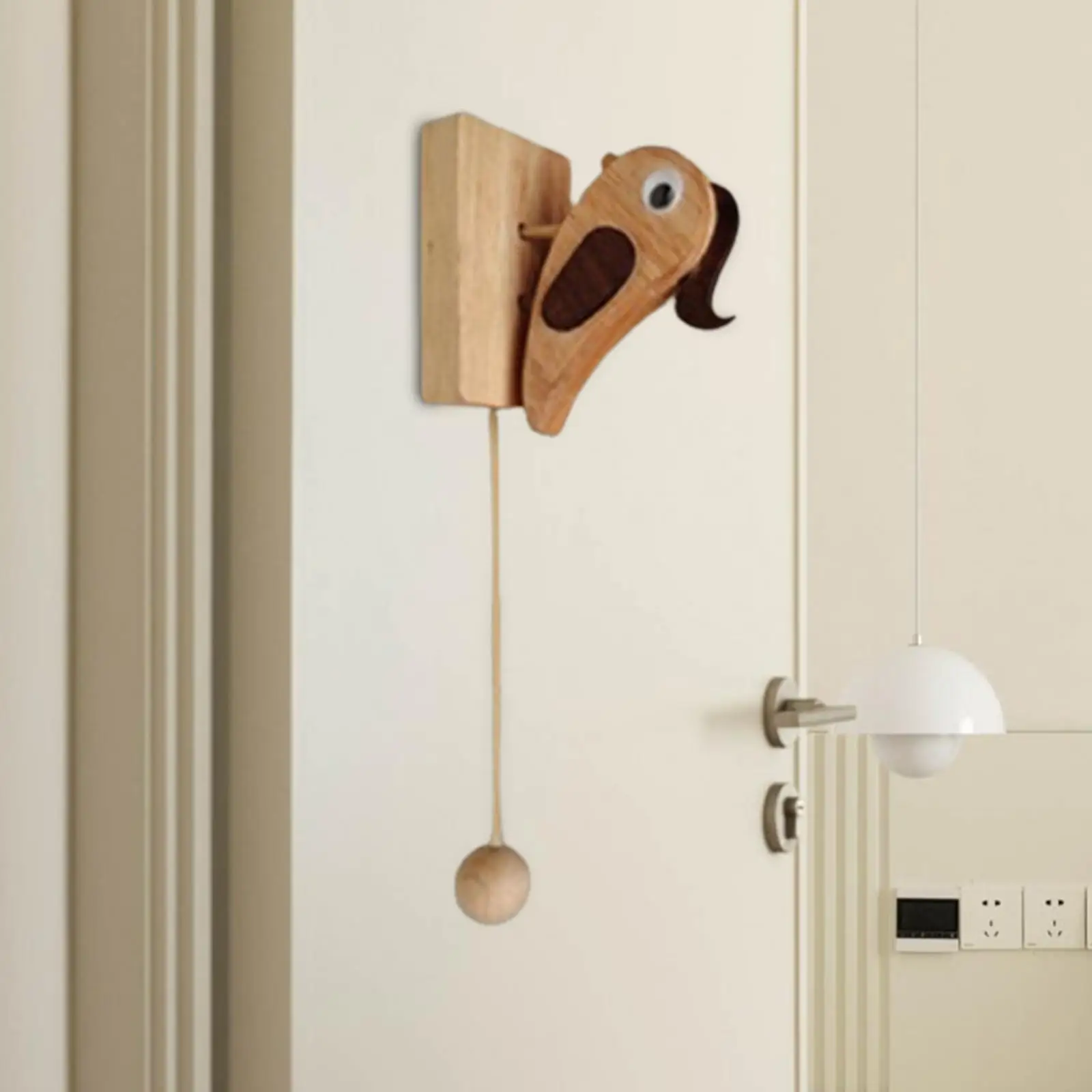 Woodpecker Doorbell Vintage Design Handmade Entering Chime Decorative Wooden