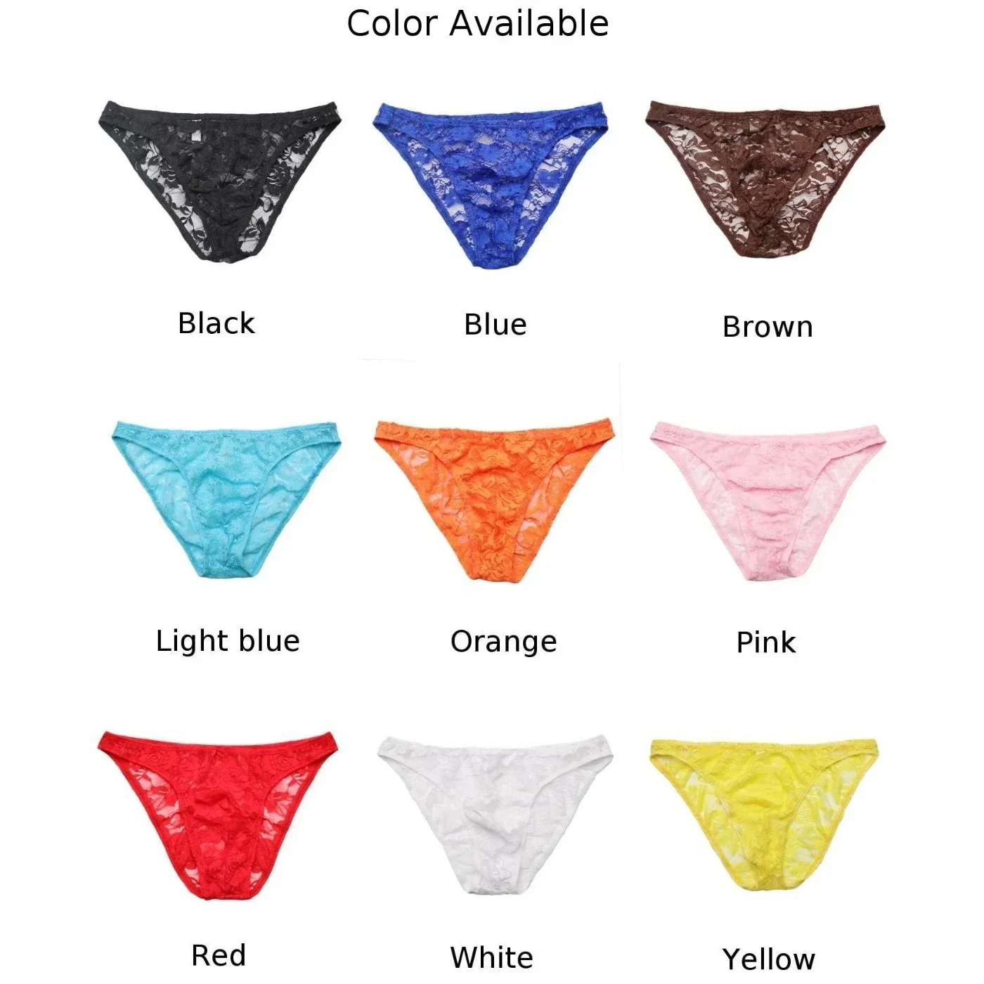 Bragas para hombre, ropa interior de encaje Sissy, calzoncillos sexis, calzoncillos tipo Tanga transpirables transparentes, lencería Sensual