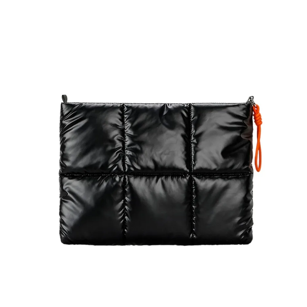 Puffy Cotton Laptop Bag Waterproof 14 Inch Tablet Pouch with Shoulder Strap Shockproof Laptop Sleeve for MacBook/Lenovo/Huawei