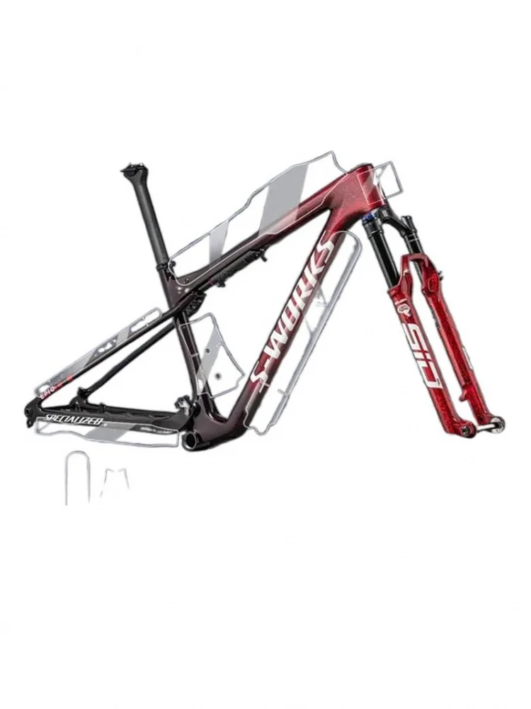 AliExpress NONE Road Bike Frame Decal Clear Scratch-Resistant Protector Bicycle Sticker MTB Guard TPU specific Cropped Universal Protective Film