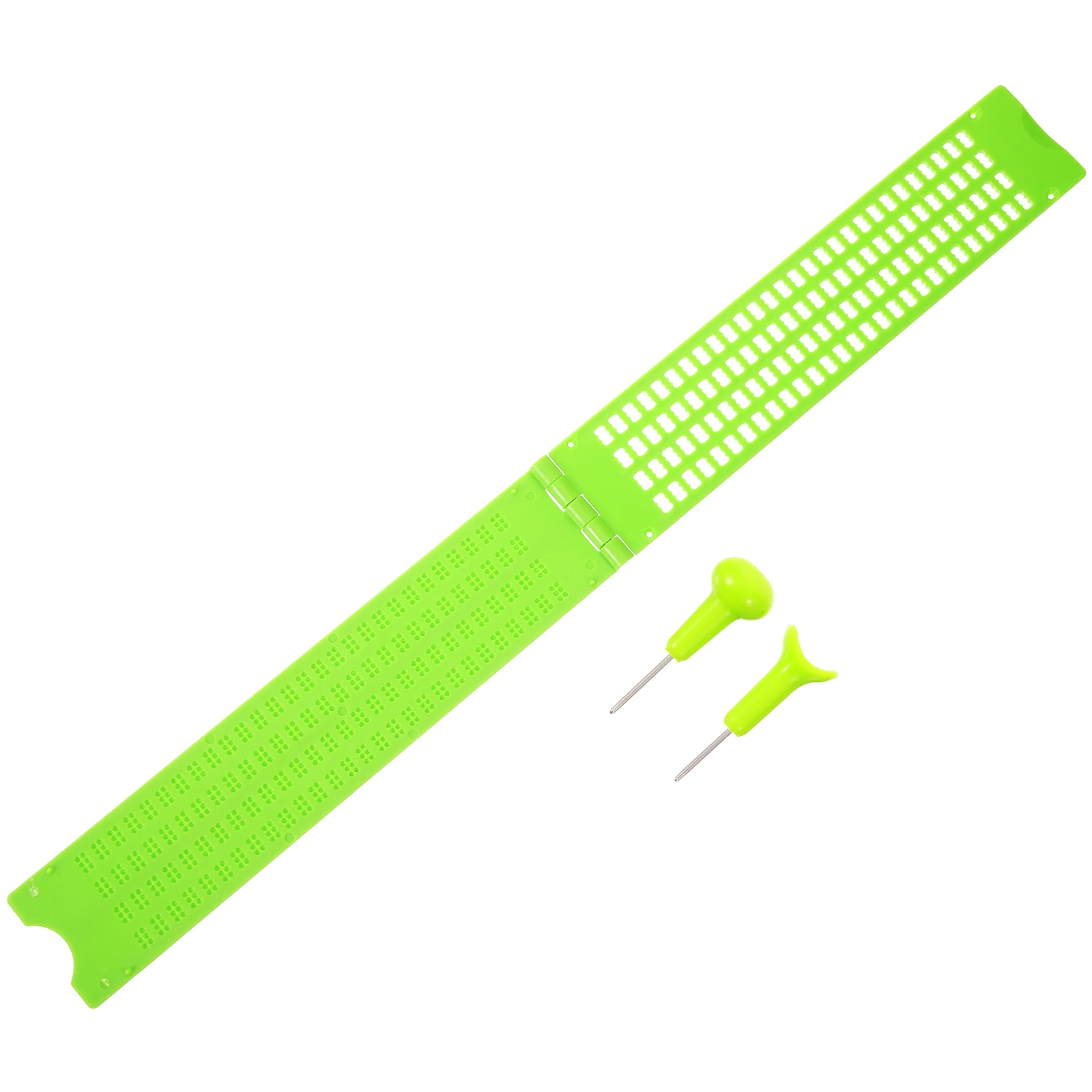 

1 set Braille Writing Fingerboard for Blind Reusable Lightweight Plastic Stylus Kit Portable Durable Plate Easy Operation