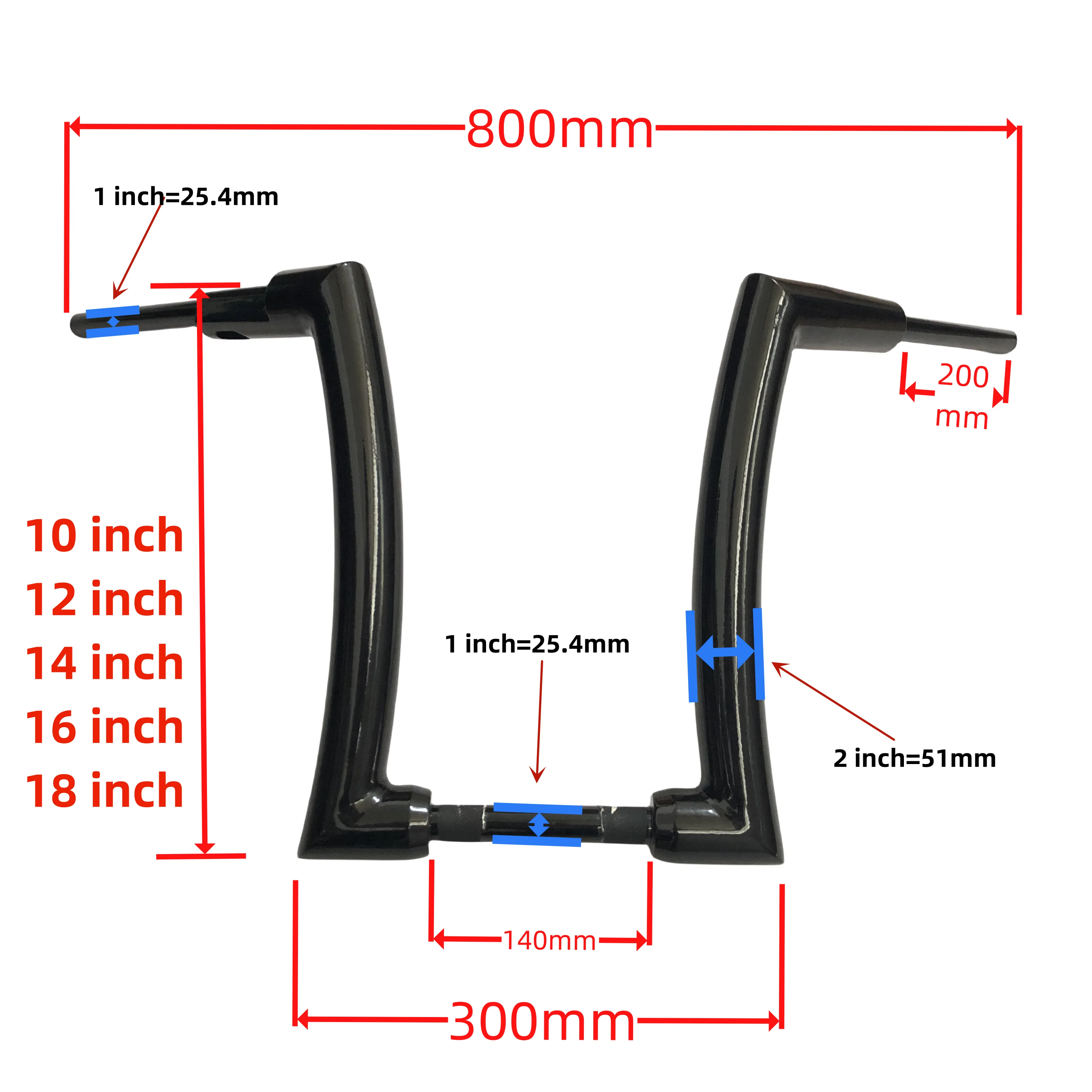 

Motorcycle 2 "Ape hanger handleba High fit for Harley 883 X48 1200 Road King Breakthrough Dana Street Fighter Modified grip