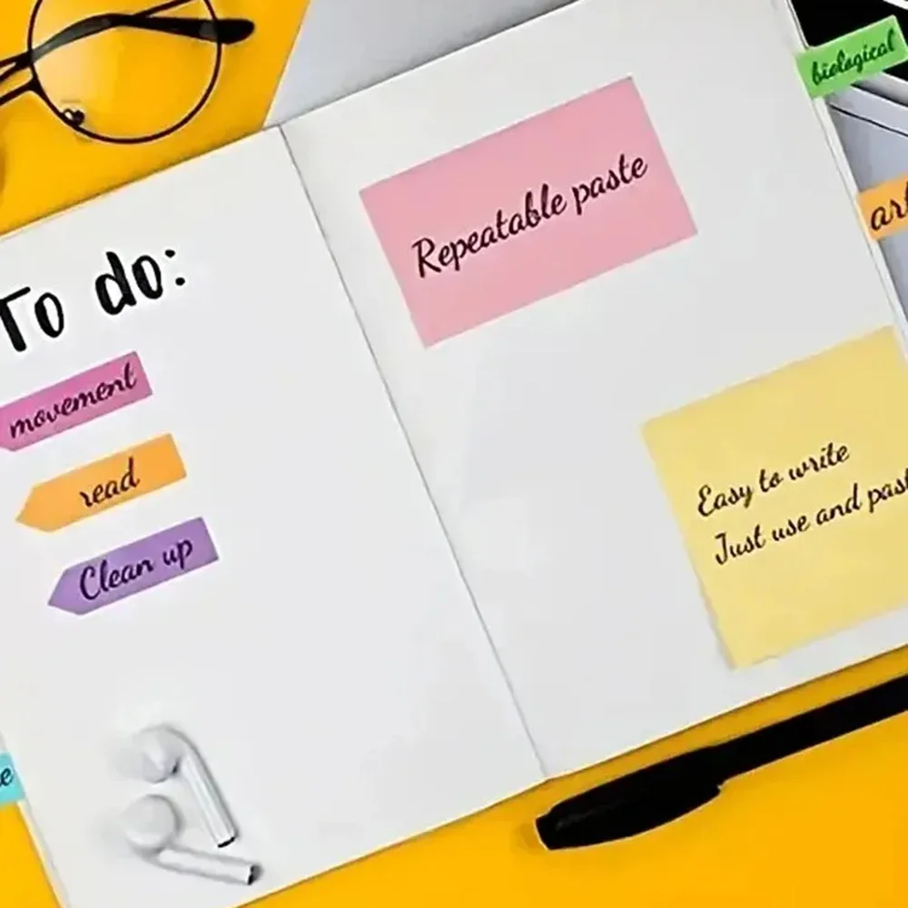 Kertas Notes Lekat Warna dengan Kantor Kalender Desktop Sekolah Supply Student Memo Pad Scrapbook Girl Boy Gift