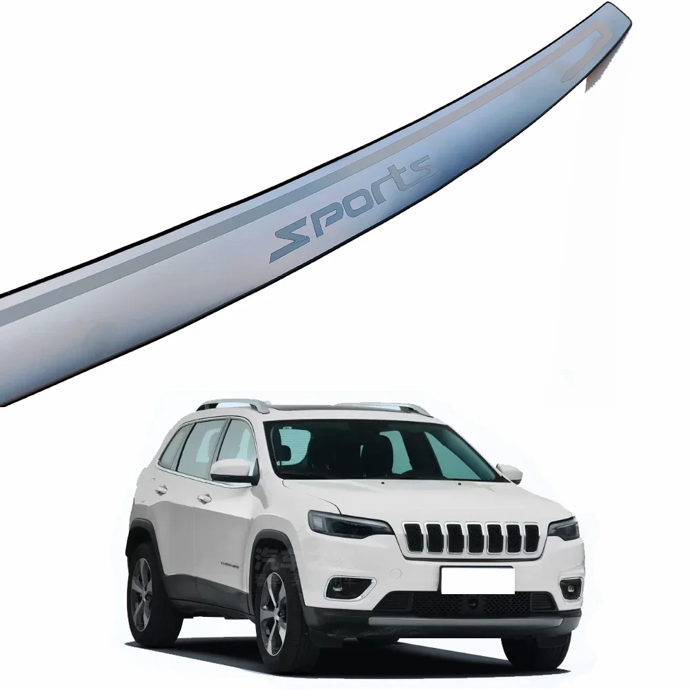For Jeep Cherokee 2019 2020 2022 2023 Rear Bumper Protector Stainless Steel Car Accessories Trunk Door Sill Scuff Plate Trim