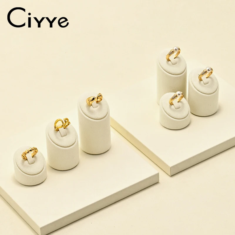 

Ciyye Three-Piece Set Microfiber Jewelry Ring Rack Ring Seat Jewelry Organizer Jewelry Display Storage Rack Jewelry Display Prop