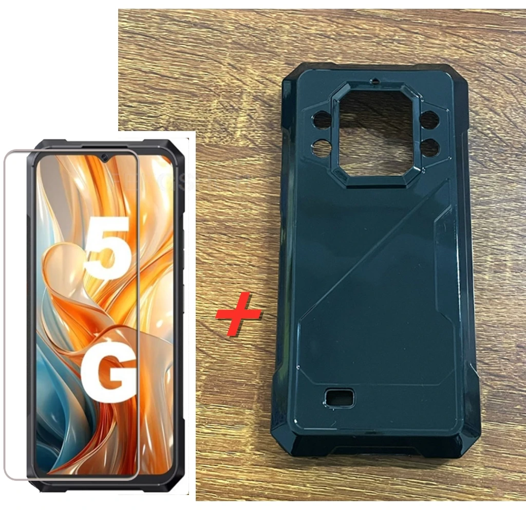 Schutzglas für Cubot KingKong X Pro 6,72" Hülle Silikon Clear Cover On für KingKongXPro King Kong XPro gehärtetes Glas