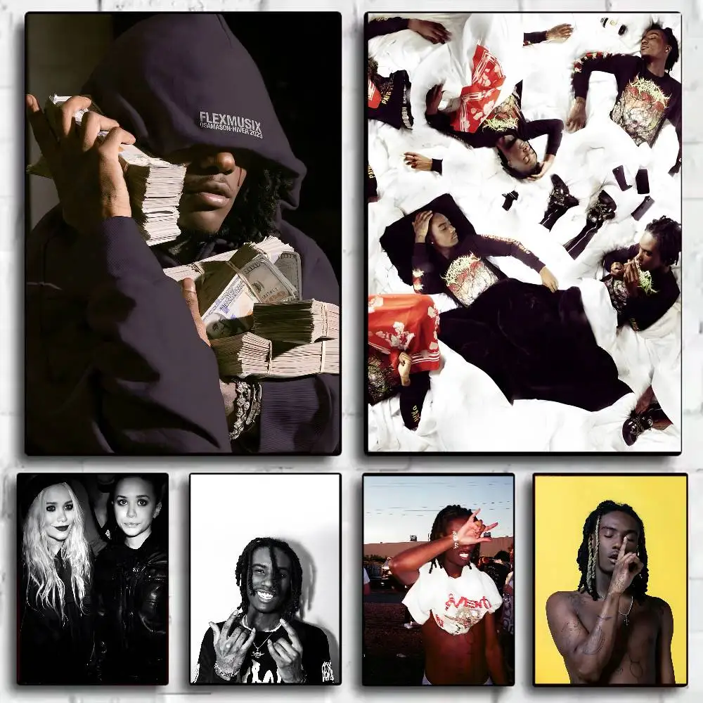 O-OsamaSon Stil Slime RAPPER ملصق HD ديكور المنزل جدار لزج مقاوم للماء غرفة المعيشة المنزلي بار ديكور جمالي #1