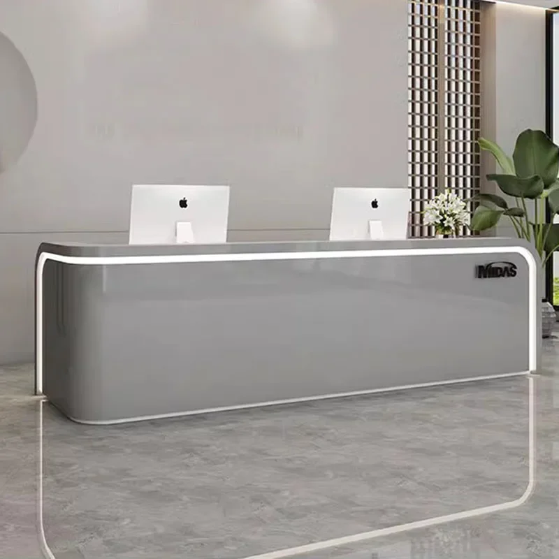 

Receptionist Pulpit Front Desk Lectern Small Reception Mobile Pulpitos Shop Cash Counter Register Retail Bureau Shop Furniture