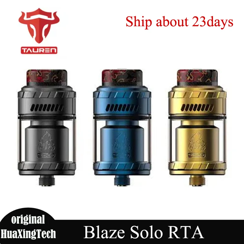 

Оригинальный ThunderHead Creations Blaze Solo RTA Tank 3,5 мл/5,5 мл стеклянный распылитель для электронных сигарет с одной катушкой и верхним наполнением