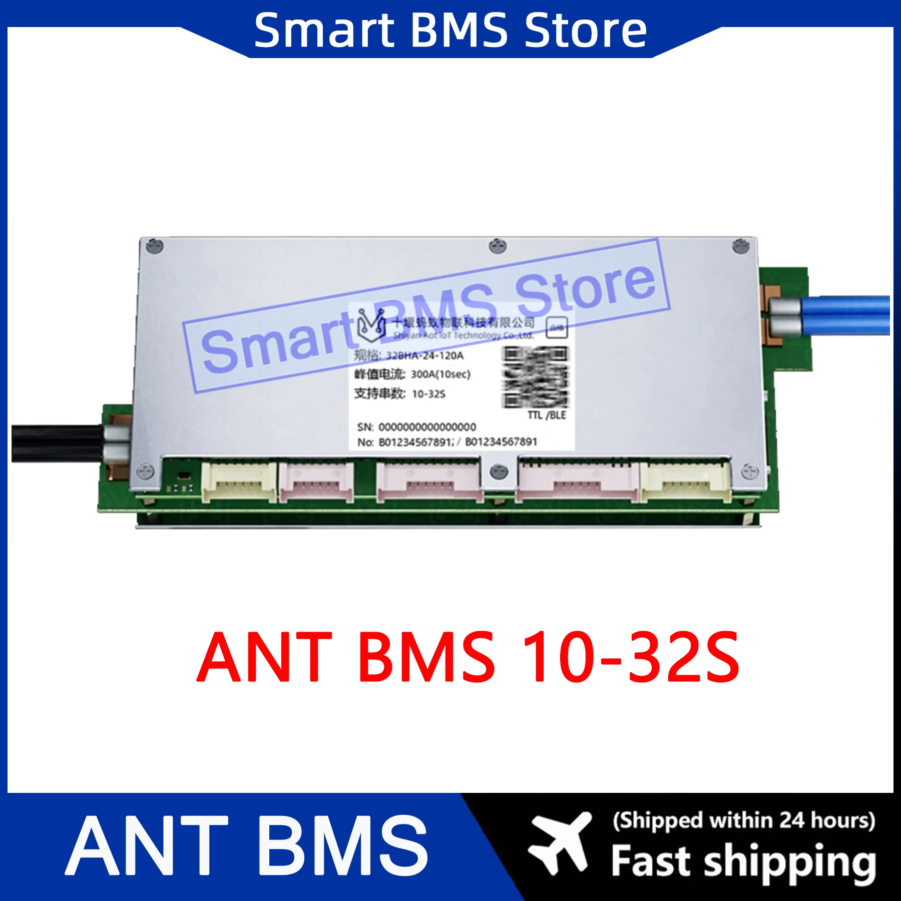 Smart ANT BMS 10s - 32s 13s 17s 20s 24s 26s 30s 32s Cont. 80a 120a 340a Peak 200a 300a 850a With Balance Bt App For Lifepo4 LTO