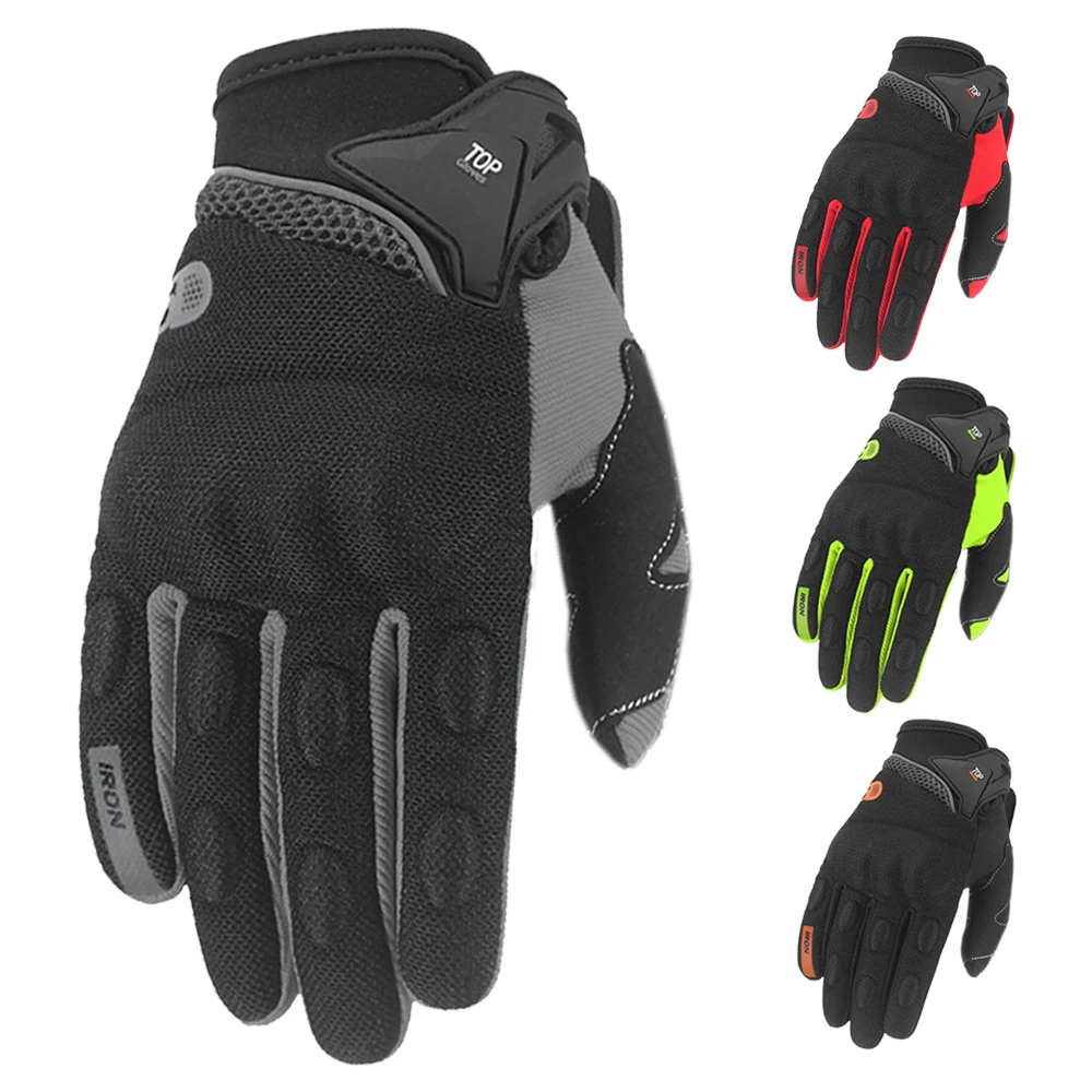 New Breathable Motorcycle Touch Screen Gloves Summer Full Finger Men Women Outdoor Sports Protection Riding Dirt Bike Gloves