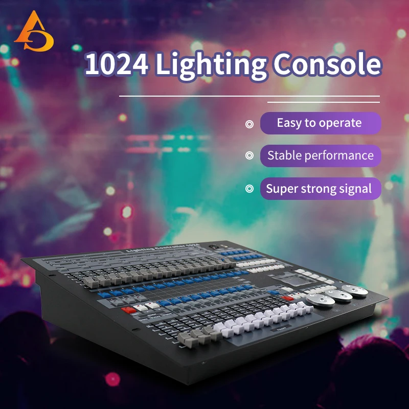 Imagem -02 - Dmx 1024 Console com Flight Case dj Disco Controller Lâmpada do Farol Móvel Laser Série Lâmpada Stage l Ighting Console Equipamentos