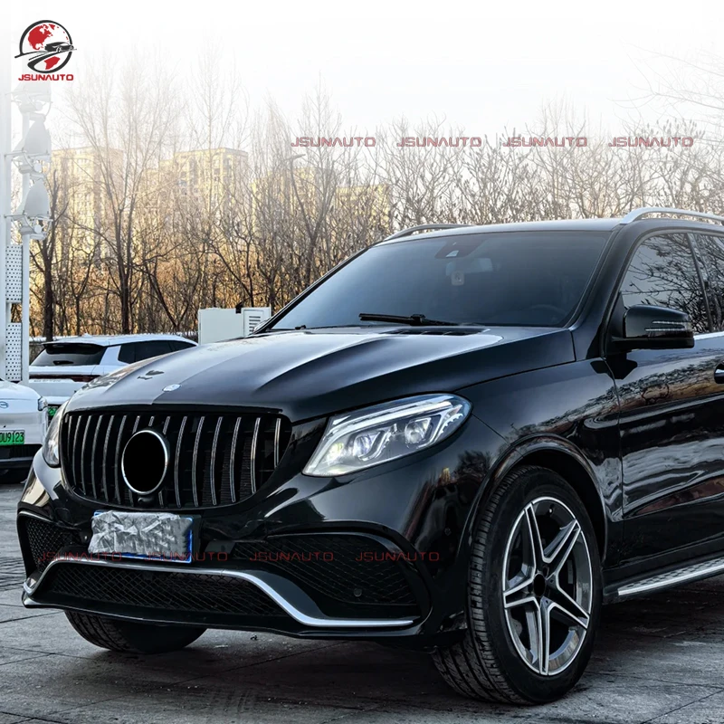 Upgrade To W166 GLE63 Style Headlights Front Rear Bumper Grill For Mercedes ML350 ML400 ML63 Facelift Fender Body Kit