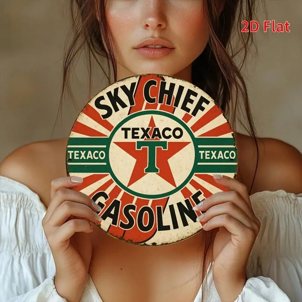 خمر تكساكو السماء رئيس علامة معدنية الرجعية جولة الحديد جدار ديكور للمنزل مقهى