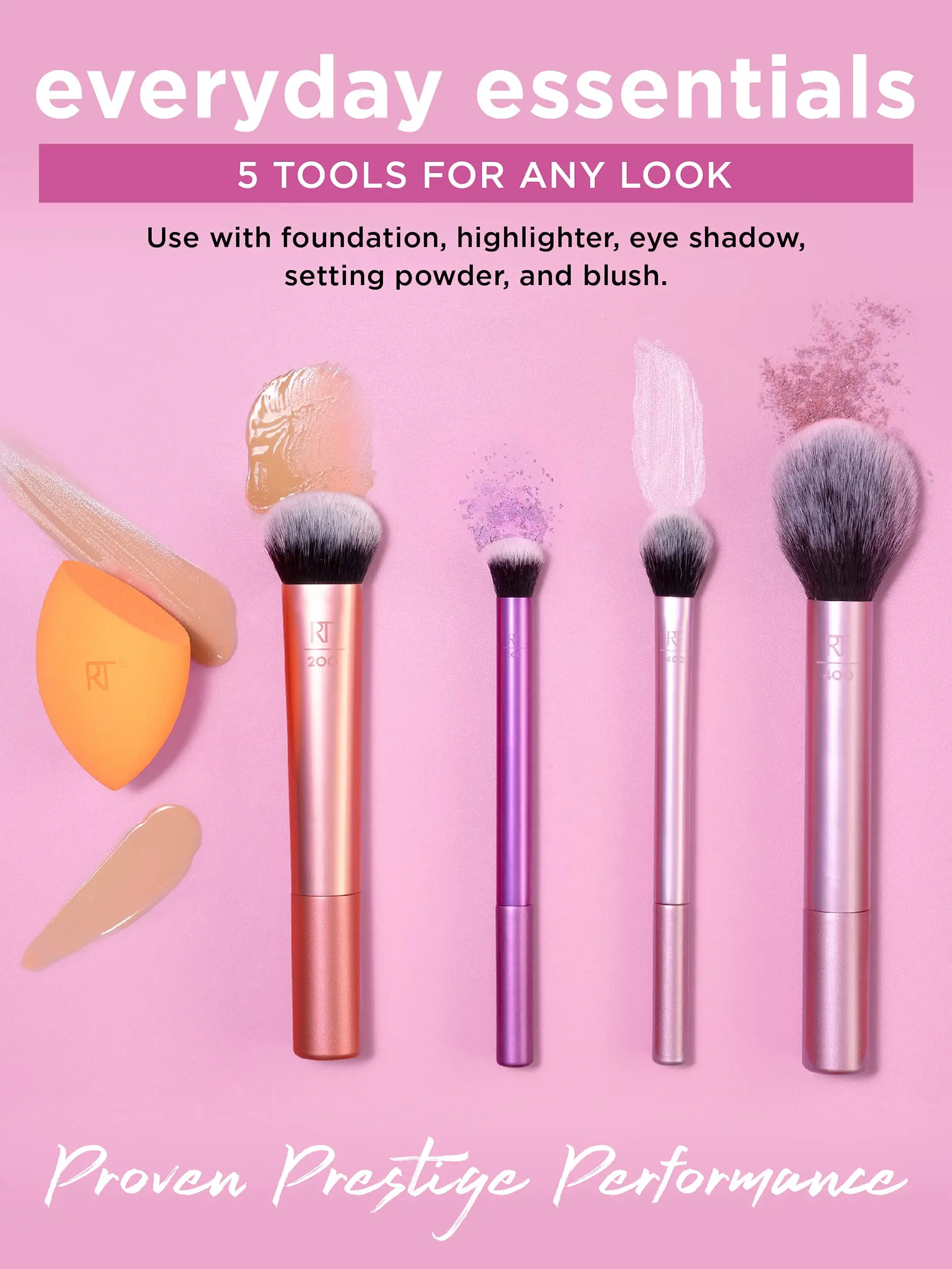 makeup brushes set for cosmetic foundation powder blush eyeshadow kabuki blending real techniques make up brush beauty tool