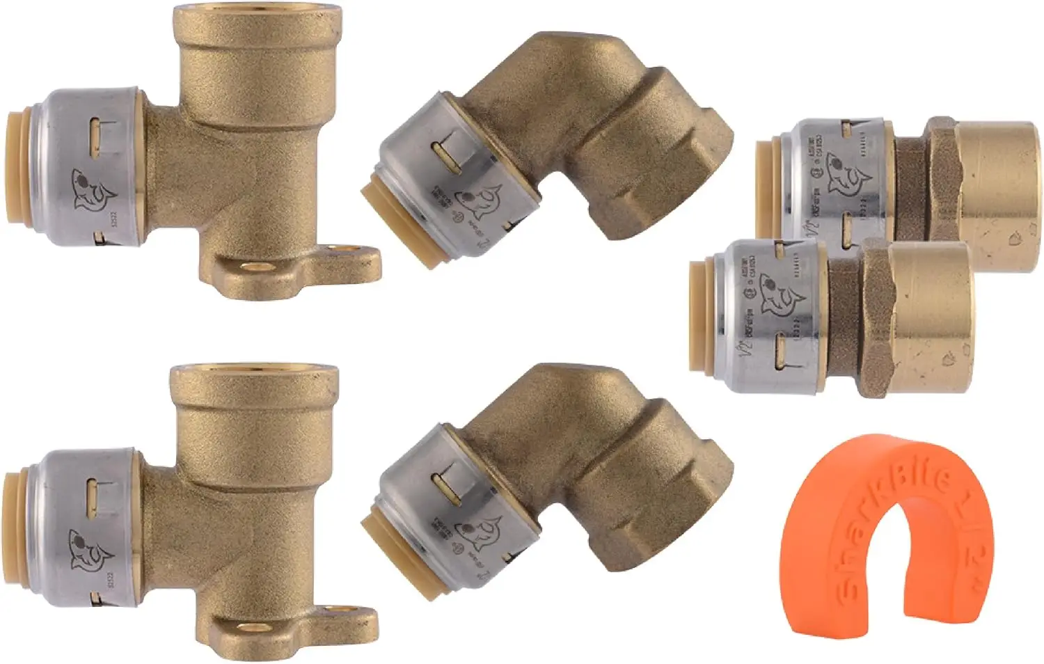 

Push-to-Connect Brass Plumbing Kit for Shower and Tub, Fits PEX, Copper, CPVC, PE-RT, HDPE Pipes
