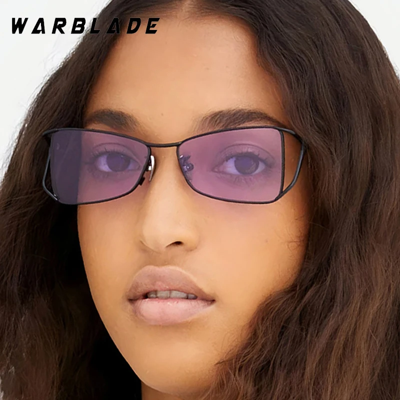 

Y2K Trend Metal Square Hollow Out Frame Women's Sunglasses Luxury Design Punk Popular Men Sunglass Travel Eyewear UV400 Female