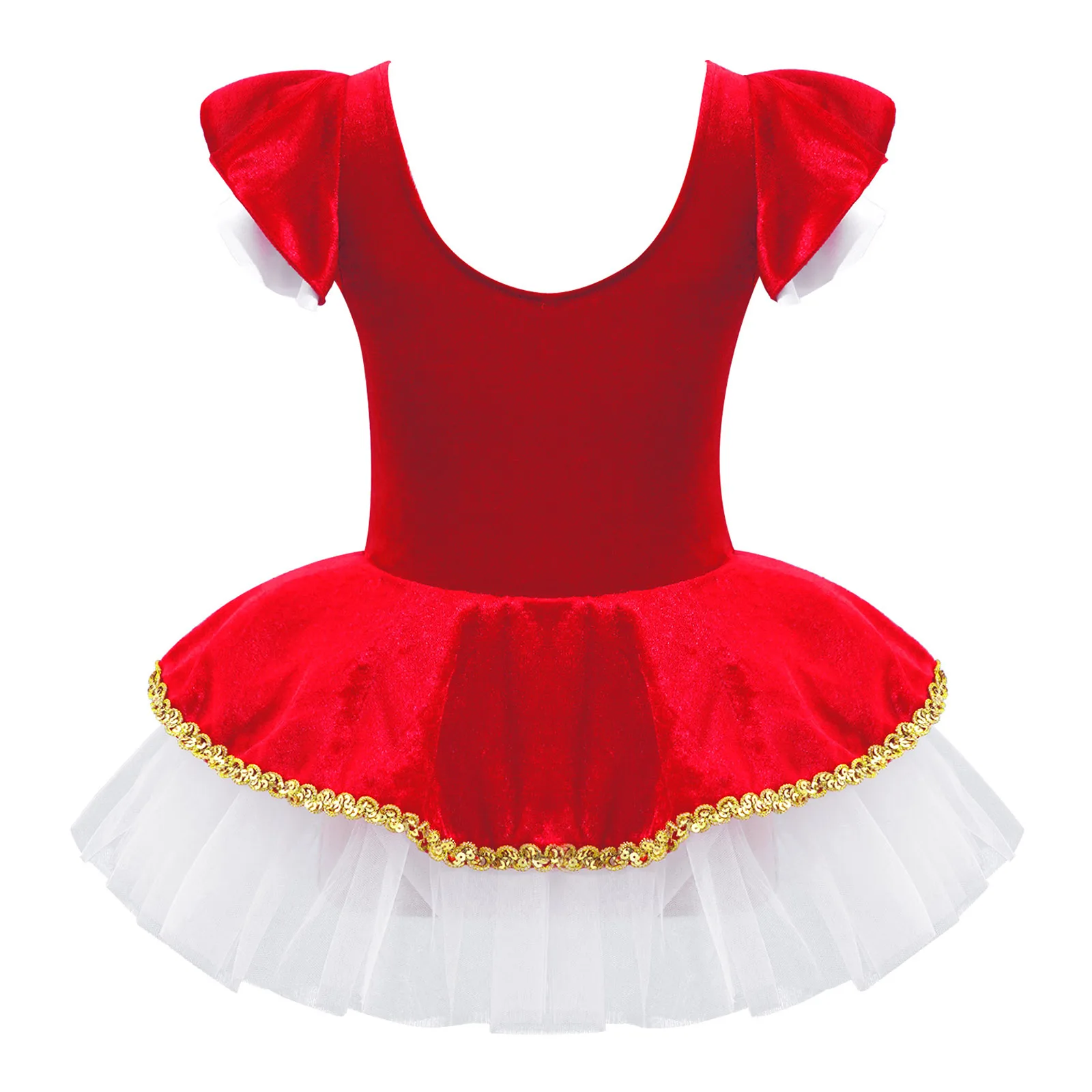Bambini Ragazze Bambini Ballerino Balletto Vestito da ballo Body da ginnastica Tutu Abito da principessa per spettacoli teatrali Regalo di Natale di Natale