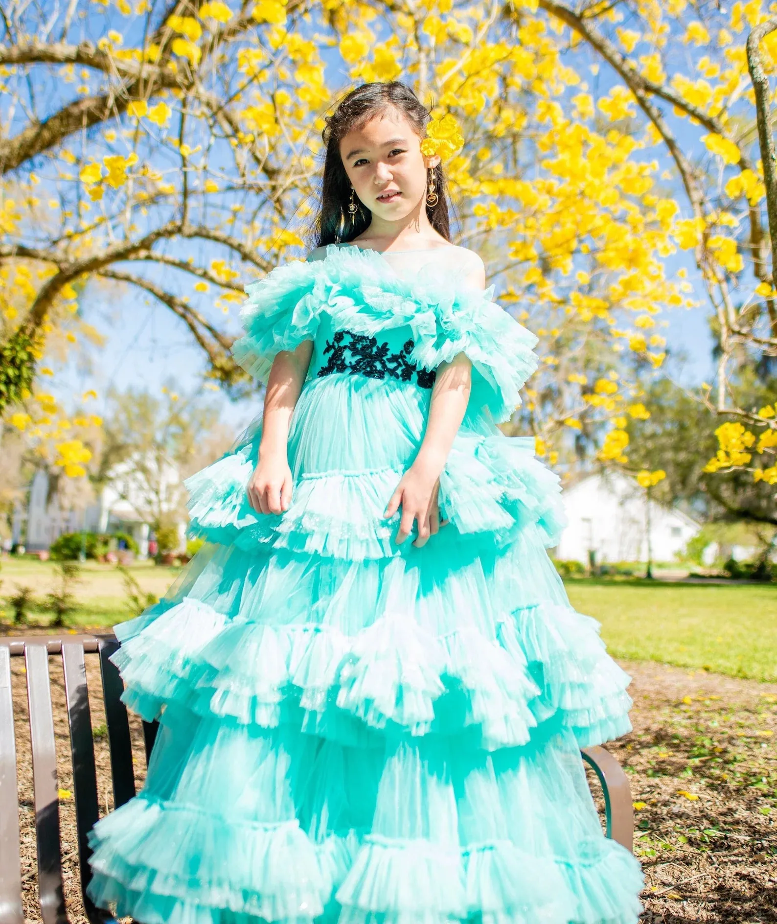 custom-luxury-dress-women-wedding-guest-dress-flower-girl-wedding-gown-birthday-party-pageant-runway-teal-tiered-ruffle-tulle
