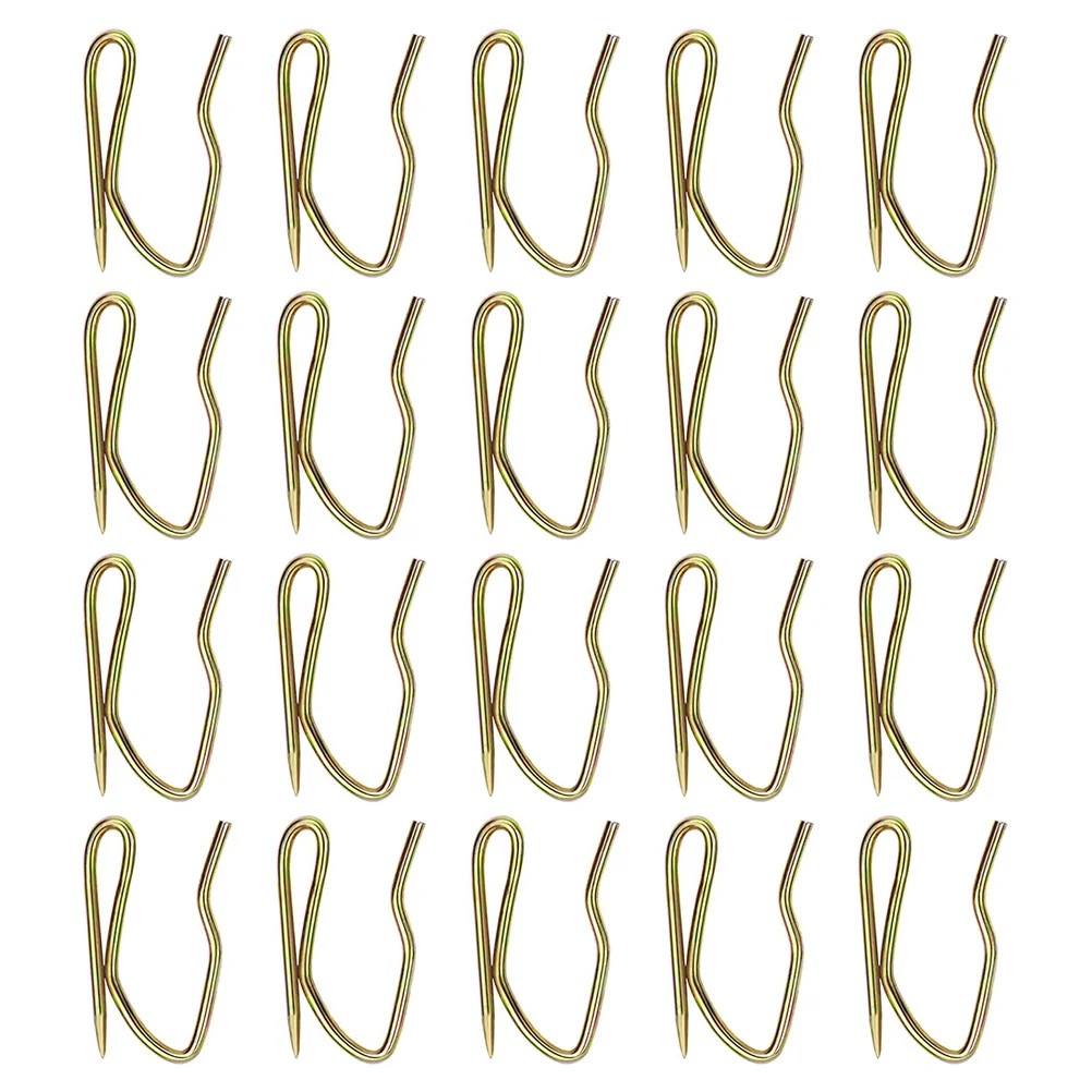 50 Pcs Household Curtain Hook Black Hooks Silver Stainless Steel Rod Tape Home Decor