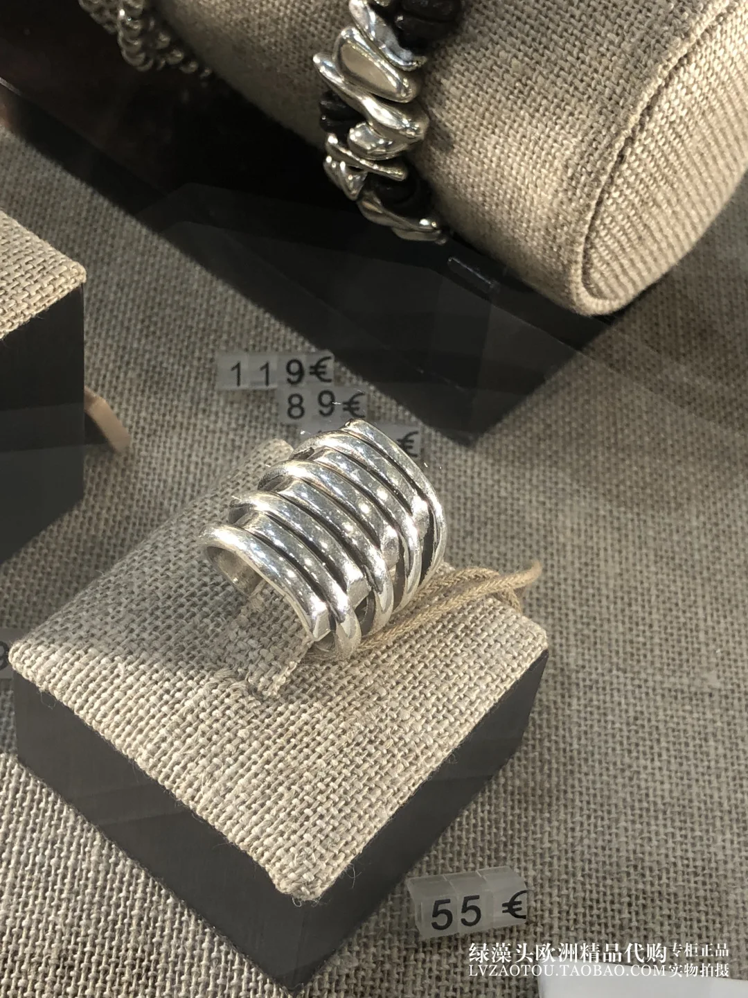 LIVVY Silver Color Vintage Layered Open Rings For Women Men  Adjustable Large Irregular Finger Rings Party Jewelry Gift
