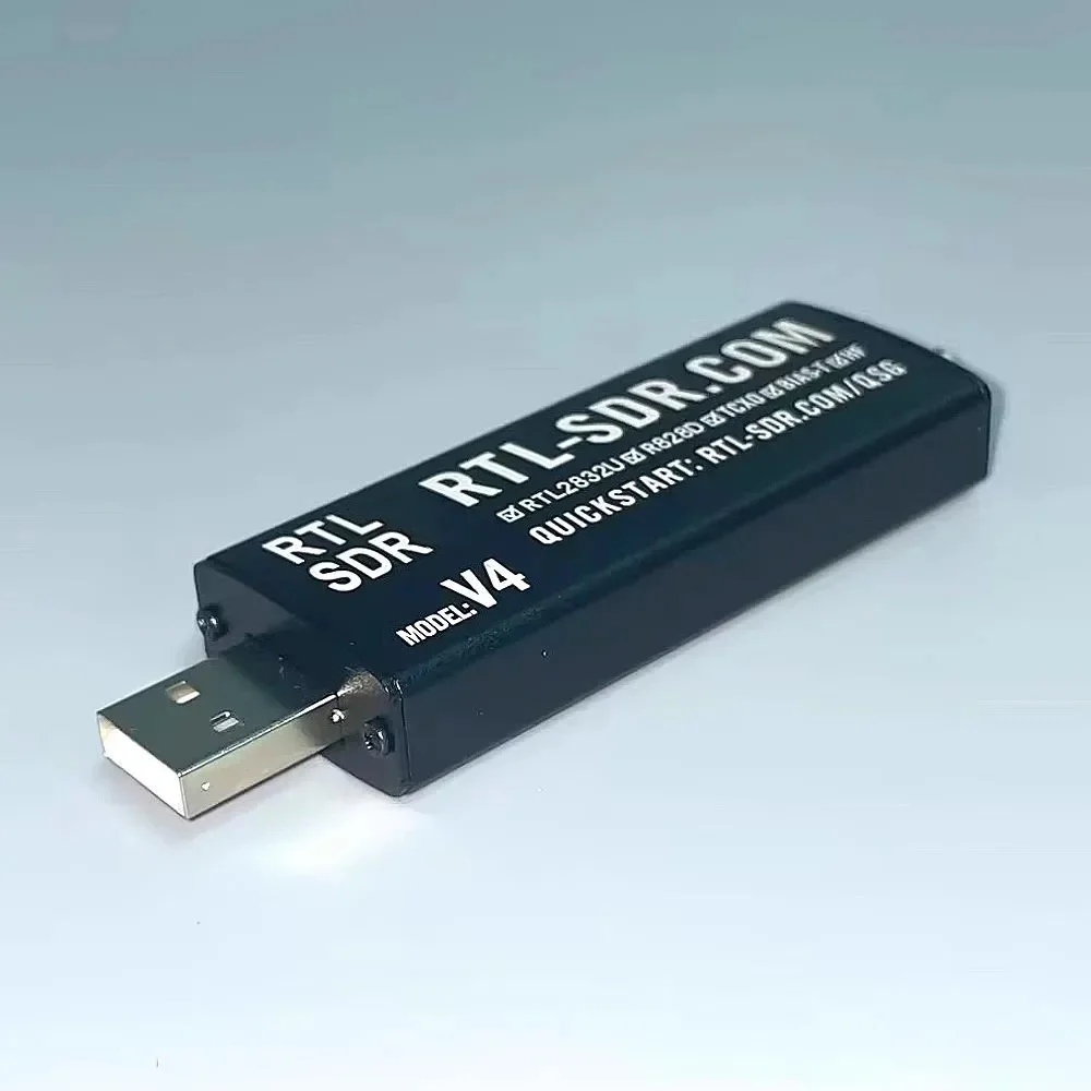 RTL-SDR V4 Software Defined Radio Receiver FCC Certified with +10dBm Max Input for Wireless Monitoring And Ham Radio 500K - 1.7G