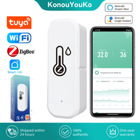 Tuya ZigBee Wifi Temperature and Humidity Sensor Smart Life Remote Monitor Indoor Hygrometer Smart Home Work with Alexa Google