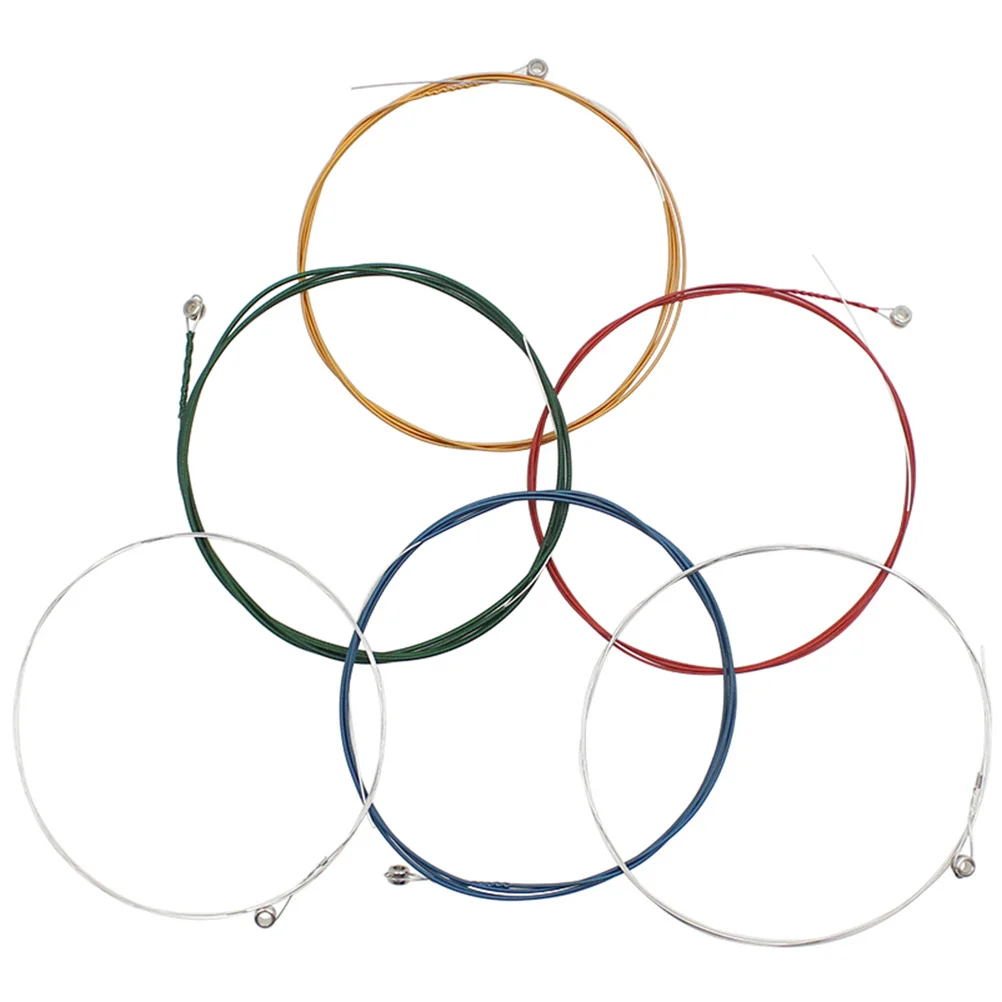 

6pcs Colorful Coated Copper Alloy Acoustic Folk Replacement Accessories Durable Long Lasting Easy Installation for Country