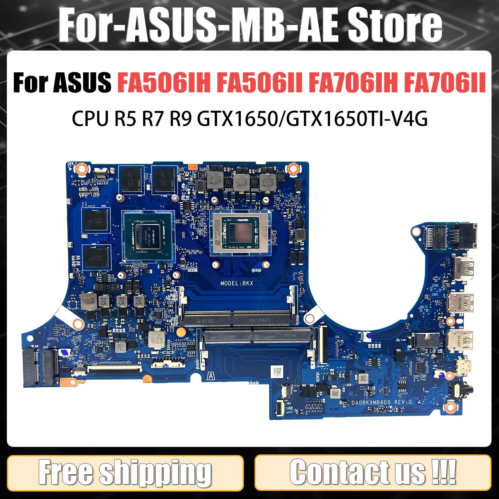 Asus tuf,cpu,fa506,a15,fa706,fa506iv,fx506i,fa506ii,fa506ih,fa706ii,fa706i,r5,r7用のノートブックマザーボード