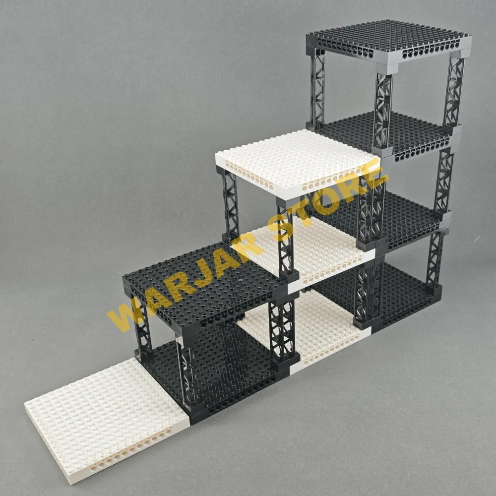 16x16 Double Sided Baseplate Building Blocks Versatile Modular Layered Desktop Storage Rack DIY Part Party Decoration Gift