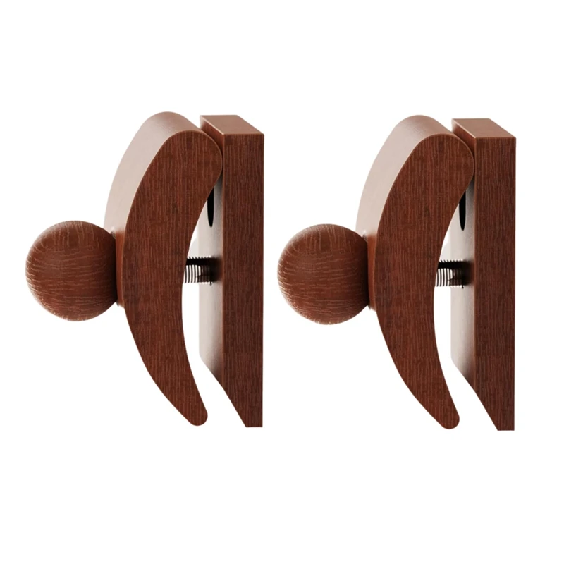 ABKP-Tapestry Hangers,Quilt Hangers For Wall Hangings,Blanket Hanger Clamps,Carpet Rug Display, Wooden Wall Clips 2Pack