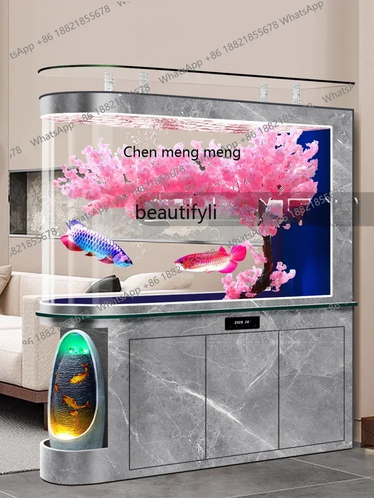 New arrive Fish Tank Living Room Medium and Large Entrance Partition Aquarium Bottom Filter Change Water Lazy