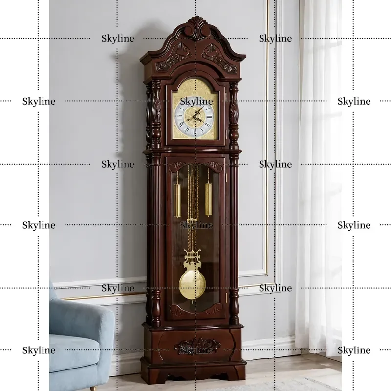 for Floor Clock Living Room Household Vertical European New Chinese Retro Creative Large Seat Pendulum Clock