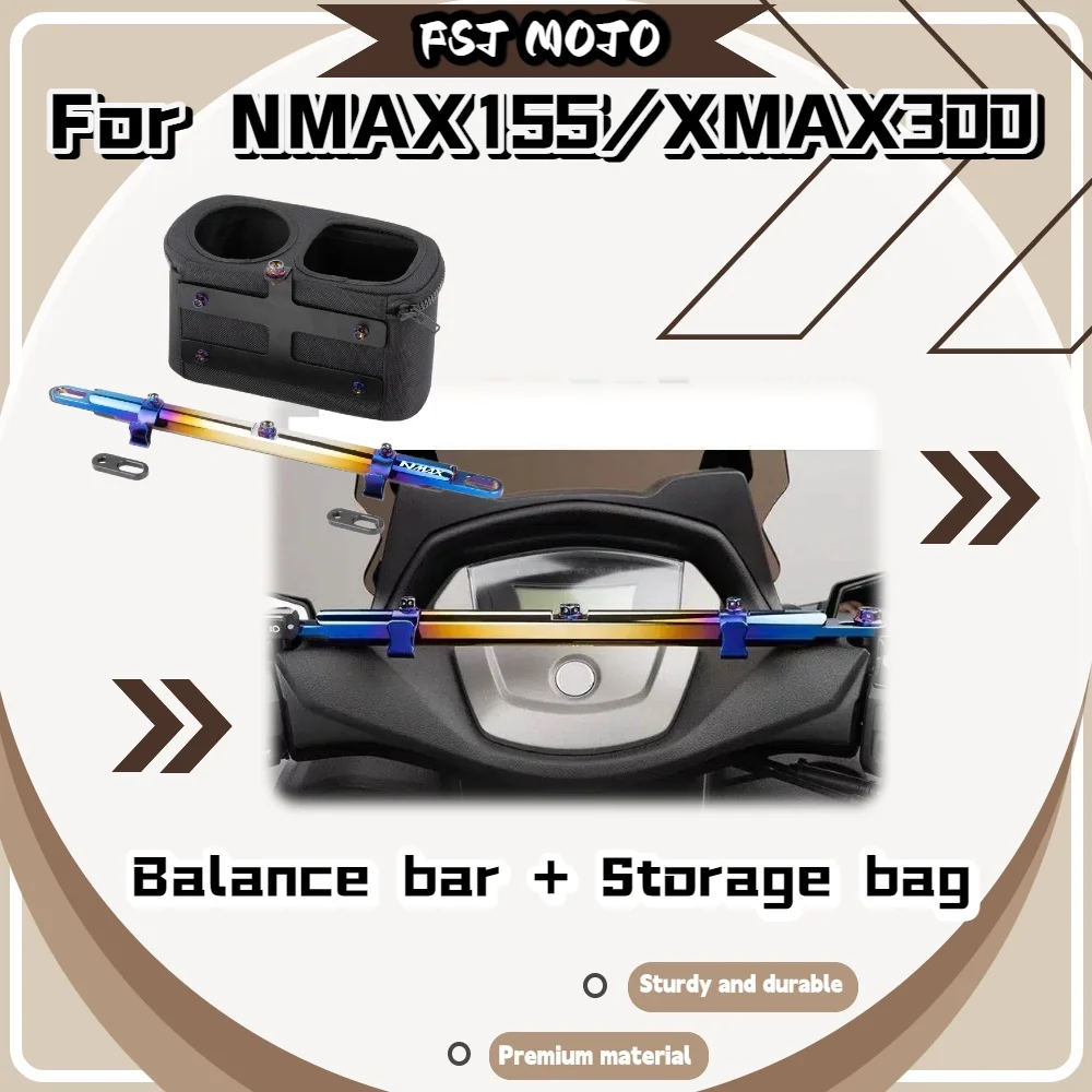 For XMAX300/NMAX155 Multi Hole Design Balance Rod Expand Space Install Phone Holder Charger Lamp Fittings