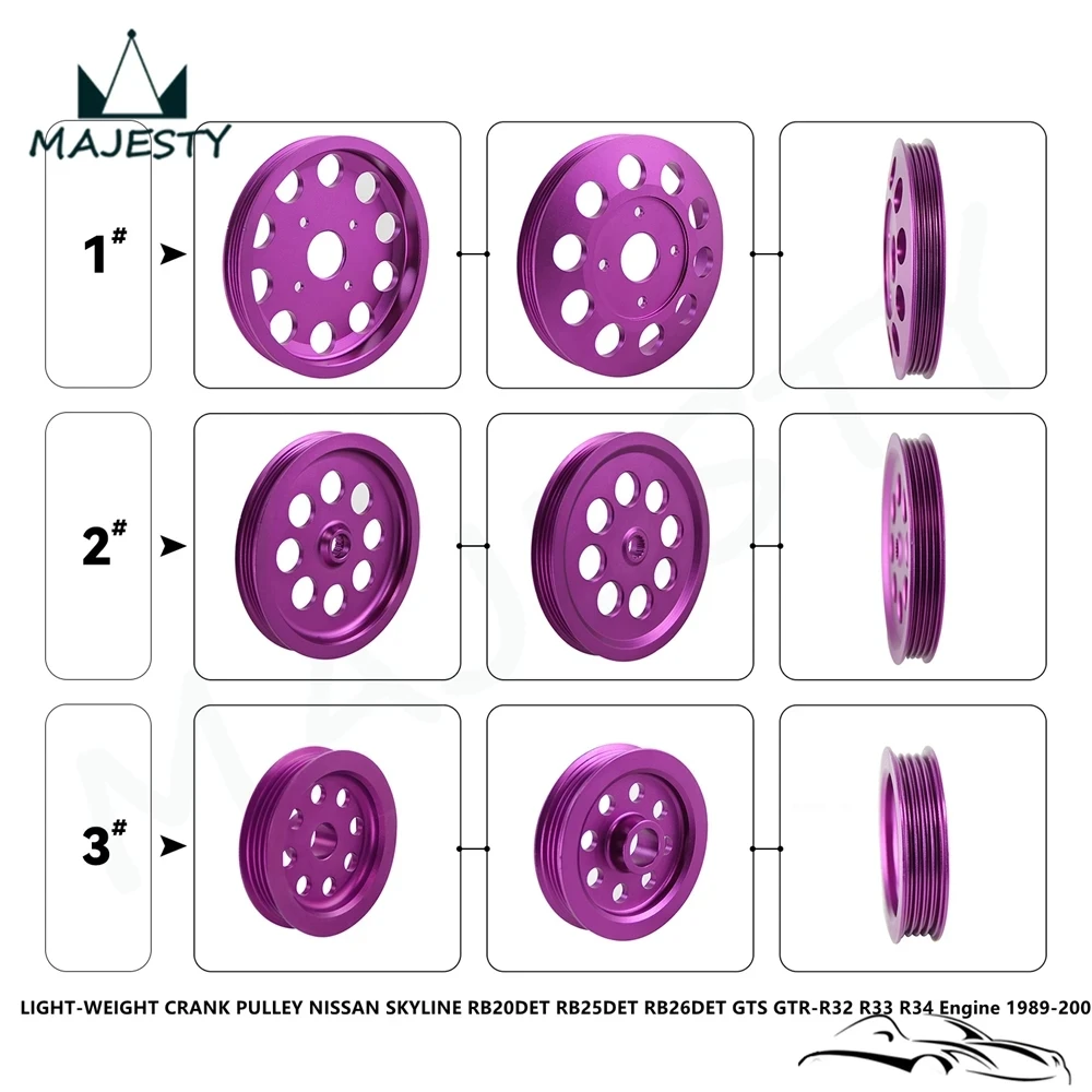 For Nissan skyline GTR RB20 RB25 RB26 CRANK PULLEY LIGHT-WEIGHT