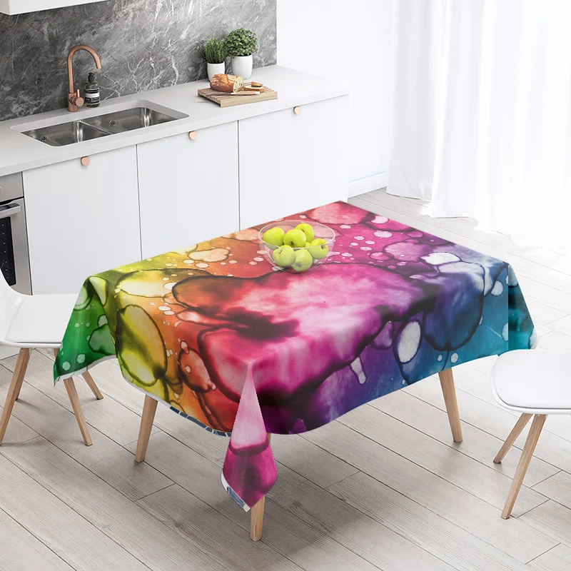 Nordic Light Luxury Abstract Geometric Tablecloth Anti-fouling Dining Table Cloth Coffee Table Tablecloth Decoration modern