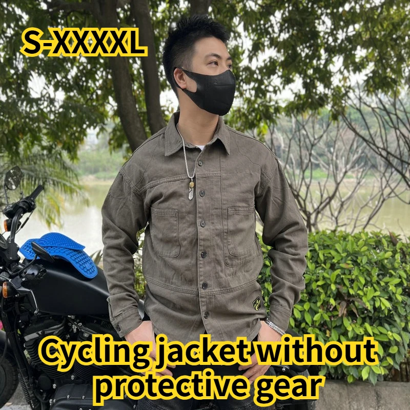 

Мужская мотоциклетная куртка в стиле ретро, повседневная мотоциклетная рубашка, одежда для езды на мотоцикле, защитное пальто от падений