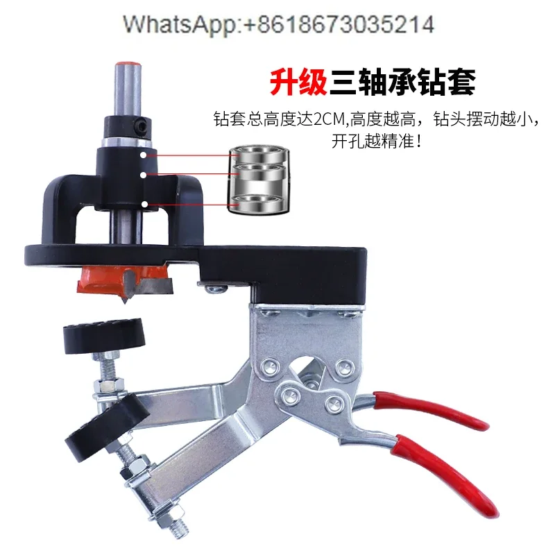 Hinge Opener 35mm Double Clip Cabinet Door Aircraft Hinge Opener Positioner Woodworking Drilling Assistant Adjustable