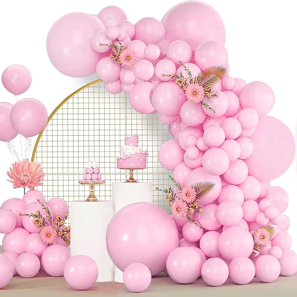 Guirnalda de Globos rosa Pastel, Kit de arco de Globos rosa para bebé, fiesta de cumpleaños, Baby Shower, género, revelación, decoración de fiesta en casa, Globos