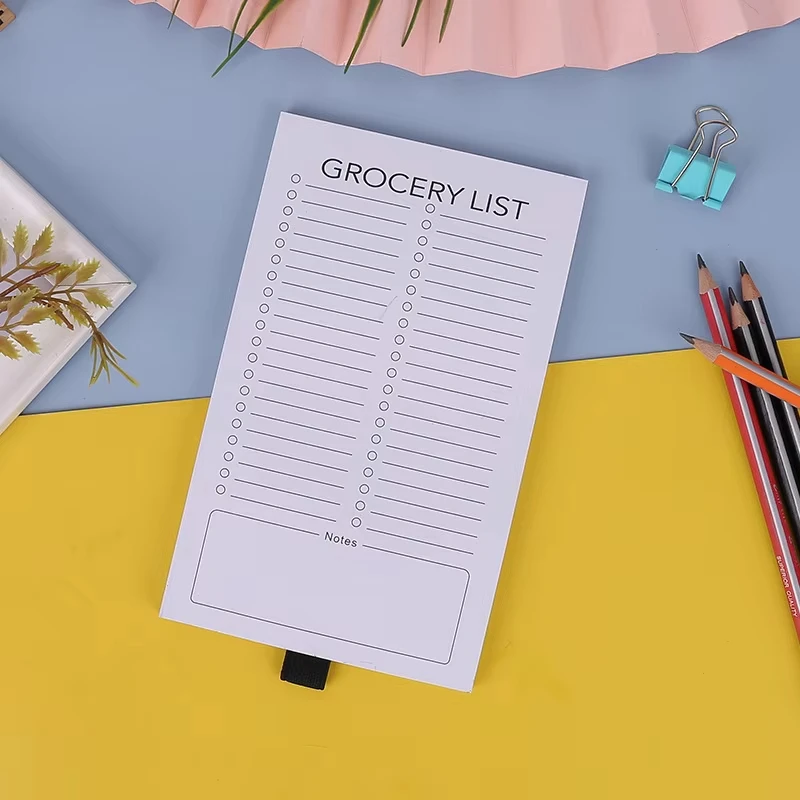 

1pc Magnetic Notepad with Pen Holder，Portable Refrigerator Message Board，Home Kitchen Shopping List Office Student Sticky Notes