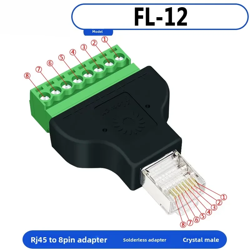 RJ45 Adapter Terminal Cat5e Cat6 Adapter Board Network Port with DIN35 Guide Rail Installation